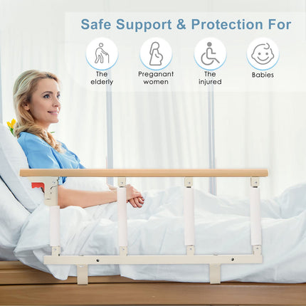 Hlieeosfcn Bed Rail, Bed Rail for Elderly, Foldable Fall Protection Safety Bed Guard, Bed Railing for Elderly Seniors, Adults, Disabled and Children, Foldable Hospital