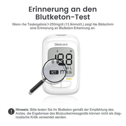 sinocare blood glucose meter set, upgraded glucose meter with test strips 50, starter and elder friendly (Safe AQ pro I blood glucose meter set 50)