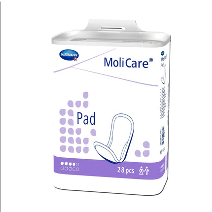 MoliCare Pad 4 Drops: Anatomical pads for mild to moderate bladder weakness, 6x28 pieces
