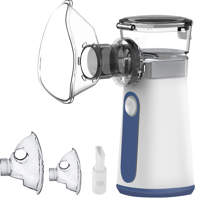 Inhaler for children, inhalers for adults, baby inhaler nebulizer set with masks and nozzle, portable, quiet, automatic cleaning function