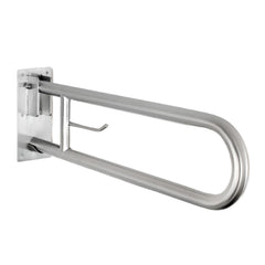 Uzman-Versand, Premium stainless steel 304 folding support handle with toilet paper holder, stand-up aid handle bar WC bathroom toilet folding handle support handle grab bar