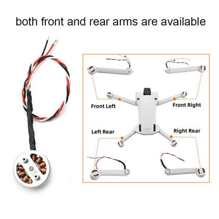 ZWLLKJGS Mini 4 Pro Arm Motor Assembly Replacement Accessory for DJI Mini 3 Pro Drone Spare Part for Front and Rear Arm (universal)