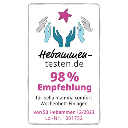 bella Mamma comfort postpartum pads 4-pack (4 x 10 pieces) recommended by midwives, reliable protection after birth