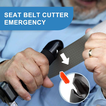 KBIBCK Car Assist Handle, 2 Pieces Car Exit Aid, Car Door Handle, Car Entry Aid, Seat Belt Cutter Multifunctional for Getting In and Out of Cars for Seniors and Disabled People