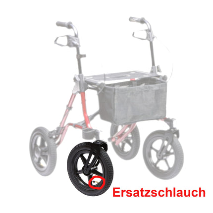 2x hose compatible with rollator Dietz Taima XC with pneumatic tires 12 1/2 x 2 1/4