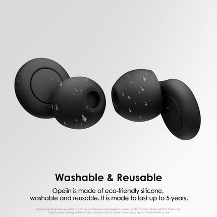 OPEIIN Earplugs for Sleeping - New Flexible Silicone, Ultra-Soft Reusable Noise-Reducing Earplugs for Sleep, Concentration, Travel | with 8 Tips in XS/S/M/L | 28dB (SNR)
