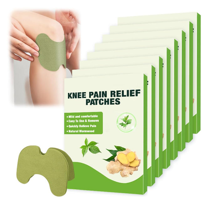 FENGQ Pain Relief Patch, 80 Pieces Pain Relief Patches, Patches for Relieving Knee Pain, Wormwood Knee Patch, Pain Relief, Heat Patch for Knee, Back, Neck and Sore Muscles