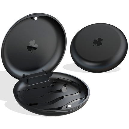 ARGOMAX braces box, braces box, Dento Box, splint box (also for bite splint, grinding splint), 2 pieces, orthodontic box (black).
