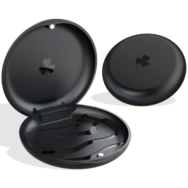 ARGOMAX braces box, braces box, Dento Box, splint box (also for bite splint, grinding splint), 2 pieces, orthodontic box (black).
