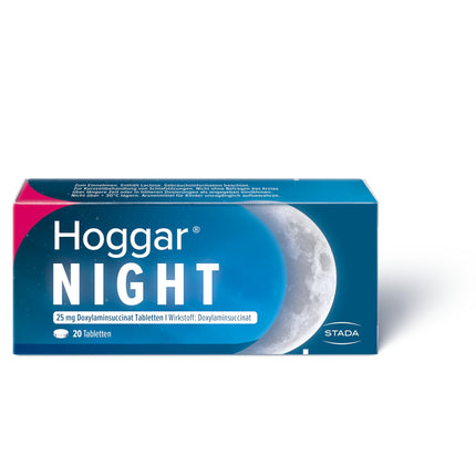 Hoggar Night – Sleeping pills to help you fall asleep and for acute sleep disorders – Well tolerated, for restful sleep – 1 x 20 tablets