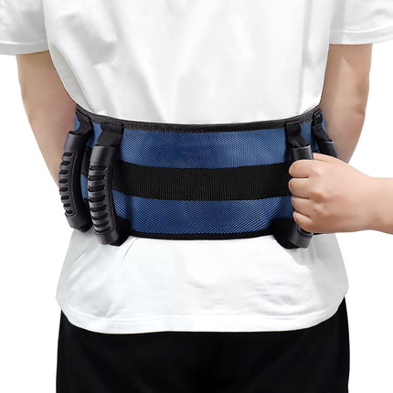 LOSCHEN Transfer Gait Belt, Walking Belt with 6-Handle Belt, Cares Belt Transfer Aid Mobility Aid for Elderly Walking Safety Assistance Device (Dark Blue)