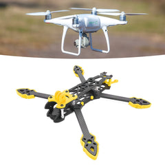 KENANLAN Quadcopter Frame Kit, FPV Racing Drone Frame Professional 225mm Wheelbase Carbon Fiber Quadcopter Frame RC Drone Accessories (Yellow)