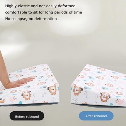 Wedge Pillow Reflux Pillow Anti-Colic Inclined Pillow Wedge Pillow for Bed, Memory Foam Pillow, Pregnancy Belly Support Pillow, Anti-Reflux Pillow Nursing Pillow Triangles Ramp Pad (B2)