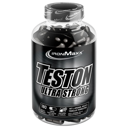 IronMaxx Teston Muscle Blaster - 180 Capsules | with L-Arginine | High-dose muscle support | Supports blood flow and oxygen supply to the muscles