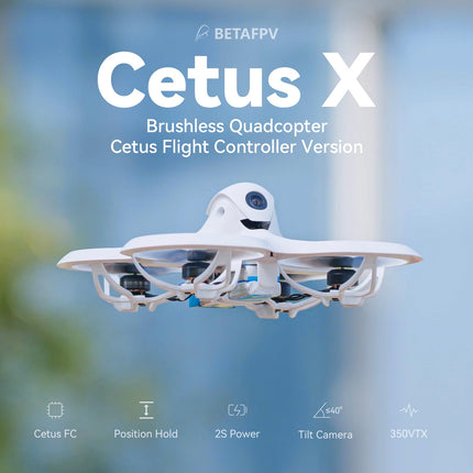BETAFPV Cetus X FPV Kit with Cetus FC, Position Hold Function/3 Flight Modes with TX/DVR Goggles for FPV Beginner Flight Indoor Outdoor, FPV Simulator/DVR Recording/BETAFPV Configurator Supported, 2S RTF Kit