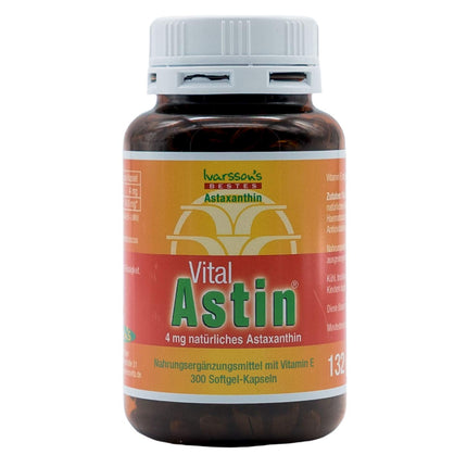 VitalAstin Astaxanthin 300 Capsules I The Original - Ivarsson's VitalAstin with 4 mg natural astaxanthin