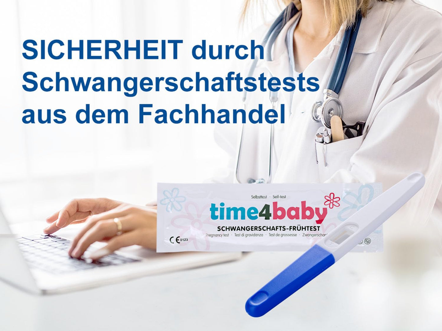 5 x Time4Baby Mittelstrahl Schwangerschaftstest I Frühschwangerschaftstest I Schwangerschaftstest Frühtest I 6 Tage vor dem Ausbleiben der Periode testen