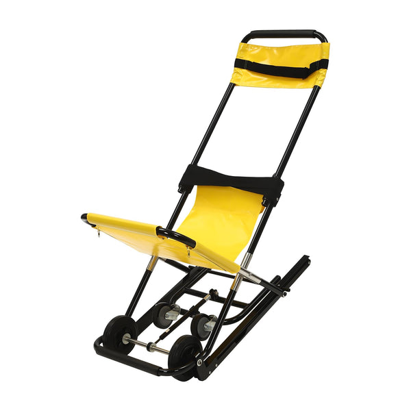 Manual Lift Stair Chair Carrying Chair Tools Load Capacity 159kg Adjustable Stair Climber Wheelchair Foldable Transport Portable Medical Transport Chair with Adjustable Headrests