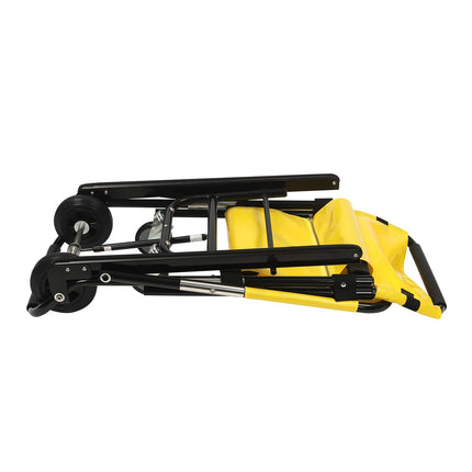 Manual Lift Stair Chair Multifunctional 4 Wheel Lift Wheelchair Mobile Folding Stair Chair with Safety Belts Portable Stair Stretcher Evacuation Chair