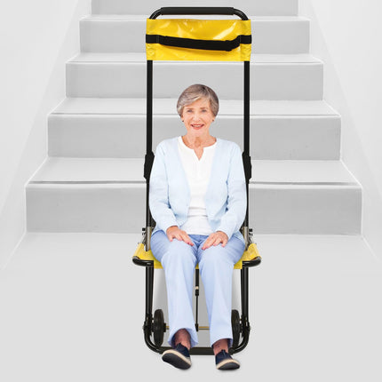 Manual Lift Stair Chair, Foldable Stair Lifts Portable Evacuation Chair for Daily Transfer - Sturdy Construction - Manual Lift Stair Chair