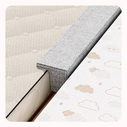 200 cm long mattress extender for single, double, and queen-size beds, 3-20 cm gap filler for bed/mattress/headboard, breathable linen fabric (4 cm gap)