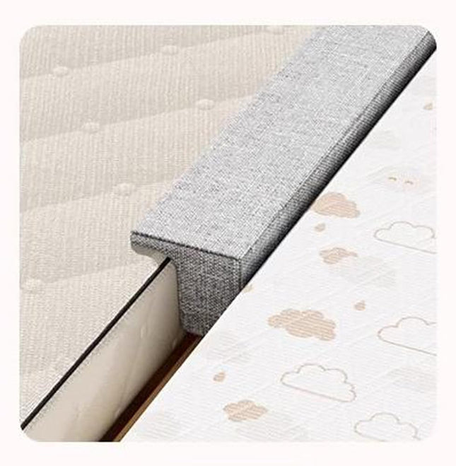 200 cm long mattress extender for single, double, and queen-size beds, 3-20 cm gap filler for bed/mattress/headboard, breathable linen fabric (4 cm gap)