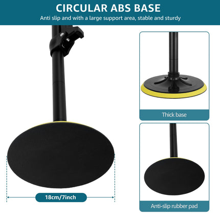 Standing aid height adjustable 41/51/61cm, standing aid with 18cm diameter round non-slip base, armrests, standing aid for seniors, robust, helps older people stand (yellow)