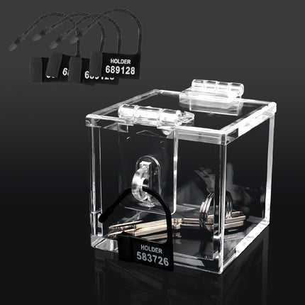 MFMYEE BDSM Chastity Cage Key Safe, Transparent Chastity Keychain, Chastity Game Acrylic Box, Multifunctional New Sexy Toys, Anti-Cheating Lock (Transparent)