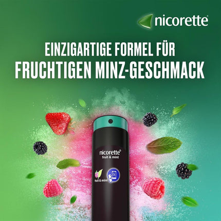 NICORETTE spray with minty fruit flavor – Quit smoking with nicotine spray – 1 spray replaces up to 150 cigarettes – for smoking cessation – 3 x 2 pcs.