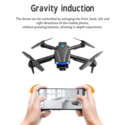 Foldable Drone with 4K HD Dual Camera for Adults, Altitude Hold, Headless Mode, Gravity Sensing, Camera Drones for Adults/Beginners, Gifts for Girls/Boys