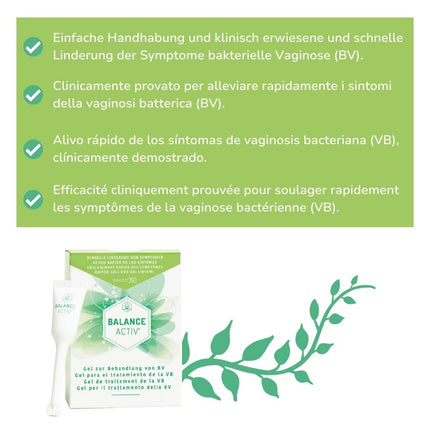 Balance Activ Gel, helps fight BV (bacterial vaginosis), balances your pH and restores your body's natural balance, 1 pack