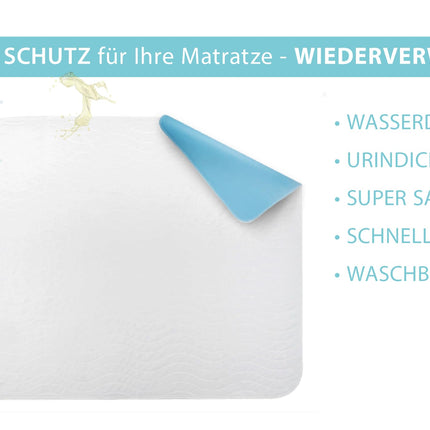 Incontinence pad 75x90 waterproof bed incontinence pad, washable, breathable, blue-white by Castejo CA3302/C (2)