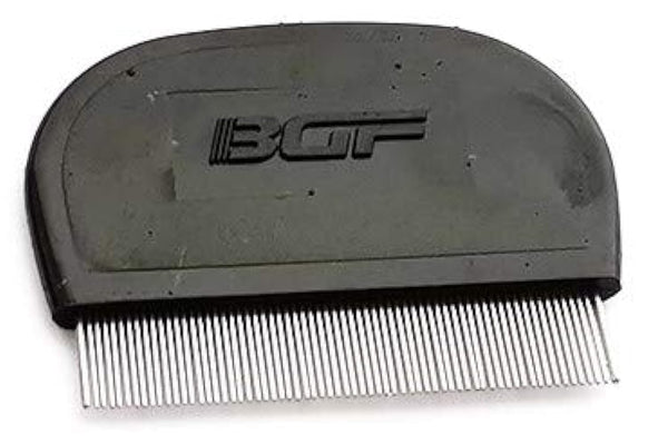 Lice comb, nit comb made of stainless steel, extra fine for babies, children, adults and pets (1 pack - black, extra fine)