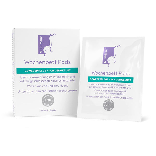 Multi-Mam Postpartum Pads – Postpartum Tissue Care for Intimate Areas and Cesarean Scars – Intimate Care for Women. Moist Gel Pads for Cooling &amp; Relief, Fragrance-Free or Hormonal-Free – 14-Pack