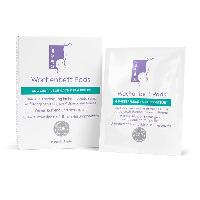 Multi-Mam Postpartum Pads – Postpartum Tissue Care for Intimate Areas and Cesarean Scars – Intimate Care for Women. Moist Gel Pads for Cooling &amp; Relief, Fragrance-Free or Hormonal-Free – 14-Pack