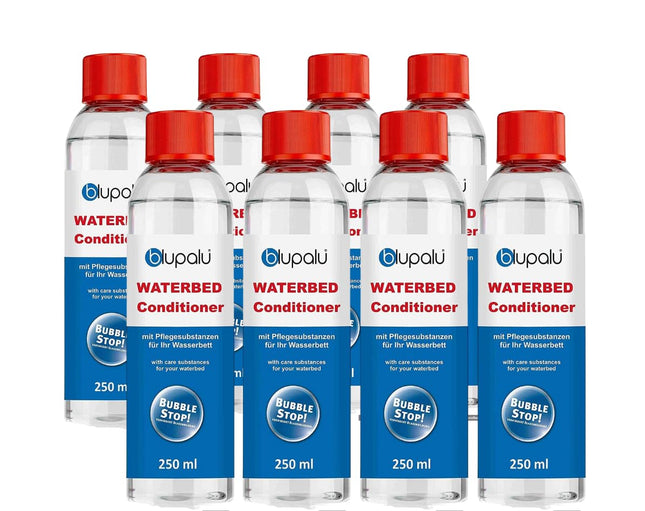 blupalu Waterbed Conditioner 8x 250ml I Conditioner for Waterbeds I Waterbed Accessories with Bubble Stop