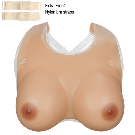 Vollence E Cup Strap on Silicone Breast Forms Fake Boobs False Breasts Prosthesis for Mastectomy Crossdresser Transgender Cosplay