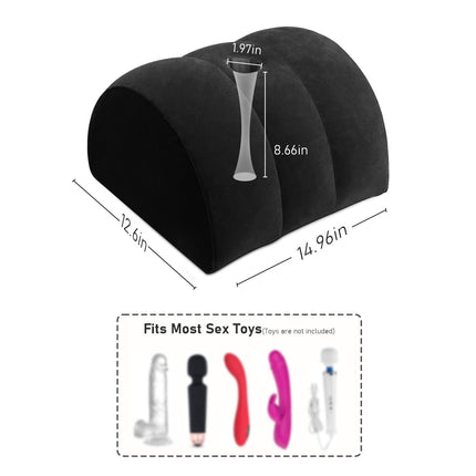 Sex Position Pillow-Dildo Holder Sex Pillow for Women G-Spot Position Pillow Multifunctional Inflatable Sex Furniture Leg Pillow-Footrest Sex Toy for Couples Beginners, Men and Women (Black)