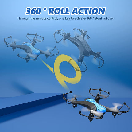 Drone for beginners RC mini drone dual battery 16 minutes flight time indoor RC remote-controlled drone 3D flip altitude hold RC quadcopter remote-controlled for children girls son boys toy gift