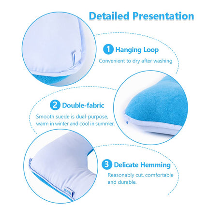 MESINURS Donut Pillow, Anti-Decubitus Pad, Bed Pillow, Pressure Nursing Pillow for Bedridden, Elderly, Disabled, Pregnant Women (43.2 x 43.2 cm, Square)