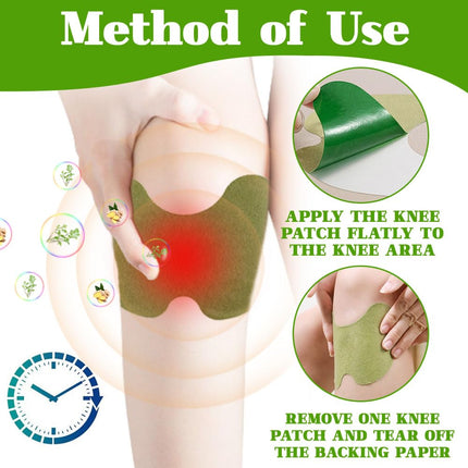 FENGQ Pain Relief Patch, 80 Pieces Pain Relief Patches, Patches for Relieving Knee Pain, Wormwood Knee Patch, Pain Relief, Heat Patch for Knee, Back, Neck and Sore Muscles