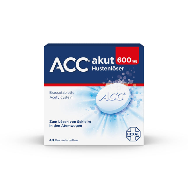 ACC® acute 600 mg | 40 tablets | Expectorant for easier coughing | Only once daily | Expectorant