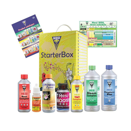 Hesi starter set for soil, nutrients, cannabis, growth fertilizer, booster