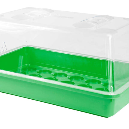 mgc24 Indoor Greenhouse - Growing Tray with Lid and Ventilation - Green - 2 Pieces