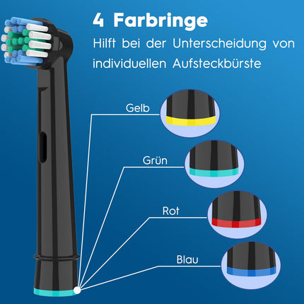 12 Replacement Brush Heads for OralB Vitality Pro, Genius X, Pro Pro Series 3 Plus, Pro 3 Electric Toothbrush, Toothbrush Head Compatible with Braun OralB, Precision Replacement Brush Heads Black by HSYTEK