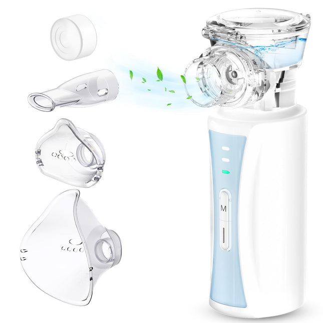Inhaler, NIKYPJ Quiet Portable Inhaler for Adults and Children, USB Rechargeable Inhaler with 2 Masks and 1 Mouthpiece