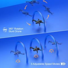tech rc drone with camera HD 1080P with carrying bag for adults for outdoors RC quadrocopter foldable drone remote controlled 2 batteries 26 min. long flight time WLAN photo live video transmission for beginners