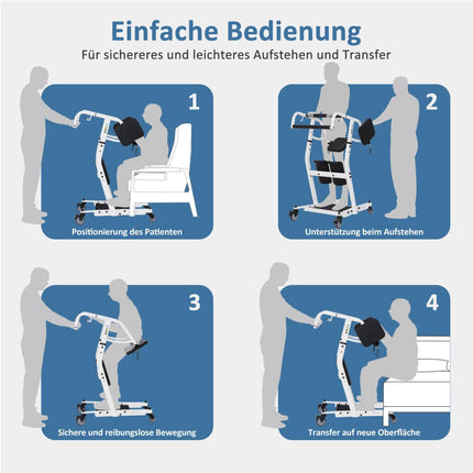M MCombo Patient Lifter Standing Aid Bed Seniors, Care &amp; Aids Transfer Aid 180KG, Walking Aid Wheelchair 86 * 64 * 118 CM, STA446