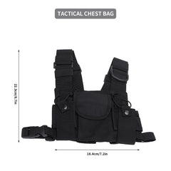 Gugxiom Radio Shoulder Holster, Universal Walkie-Talkies Chest Bag, Radio Chest Rig Holster Pack, High-Quality Fire Department Military Grade, for Construction Sites of Police Production Workshops