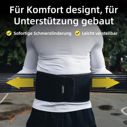 BraceUP Back Support Belt - Breathable Back Brace for Men and Women, Back Support, Lumbar Support Belt for Lower Back Pain with Sciatica (L/XL)